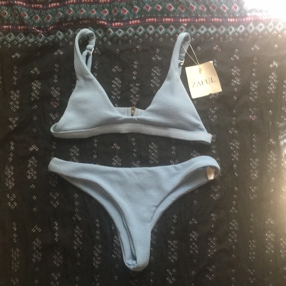 Baby-blue bikini